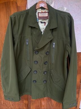Burton Mark XIII Olive Green Snowboard Jacket Double-Breasted Look XL